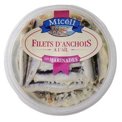 Miceli Filets d'Anchois Marinés à l'Ail, 140g