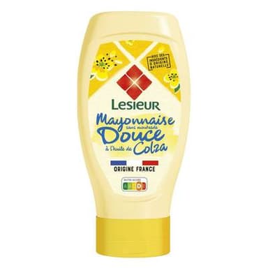 Lesieur Mayonnaise Douce sans moutarde à l'huile de colza, 425g