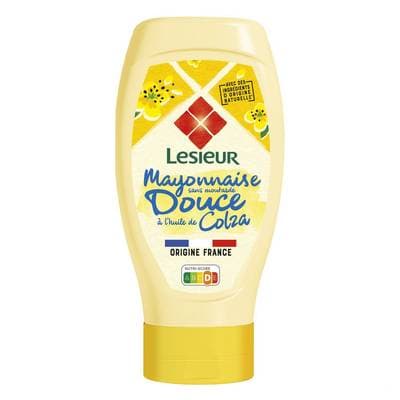 Lesieur Mayonnaise Douce sans moutarde à l'huile de colza, 425g