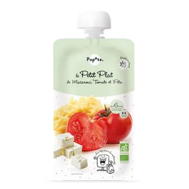 Popote Purée de macaroni à la tomate et feta Bio Gourde dès 6 mois, 180g