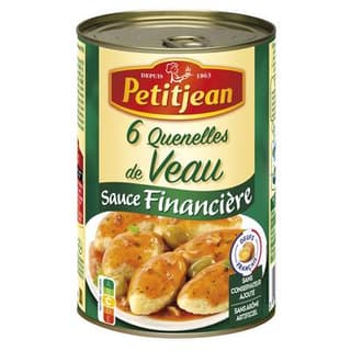 Petitjean 6 Quenelles de Veau Sauce Financière, 400g