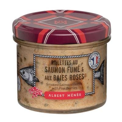 Albert Ménès Rillettes au Saumon Fumé et aux Baies Roses, 100g