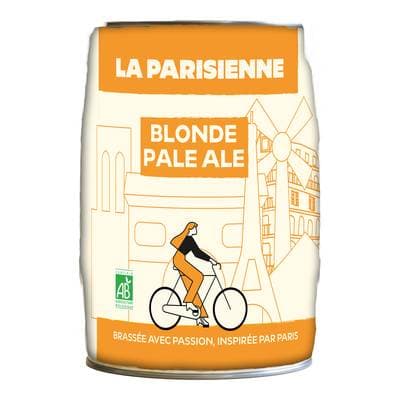La Parisienne Fut de bière blonde Pale Ale 5° Bio, 5L
