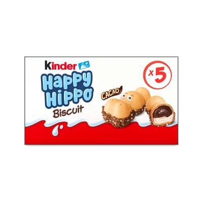 Kinder Biscuit fourré chocolat Happy hippo cacao, 5 biscuits - 103g