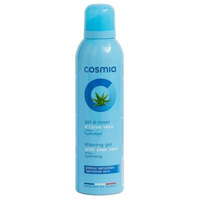 COSMIA Gel à raser hydratant à l'aloé vera pour peaux sensibles, 200ml