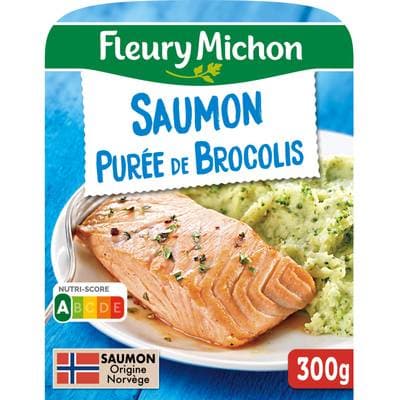 Fleury Michon Filet de Saumon, Purée aux Brocolis, 300g