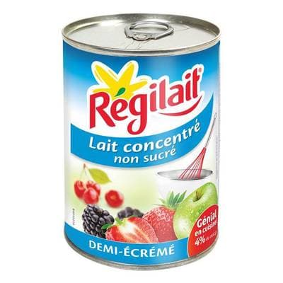 Régilait Lait Concentré Demi-écrémé non sucré, 410g