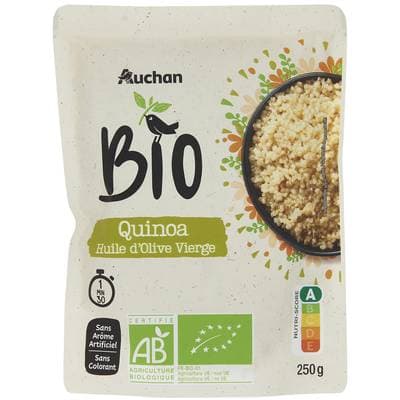 Auchan BIO Quinoa Huile d'Olive express micro-ondes Bio, 250g