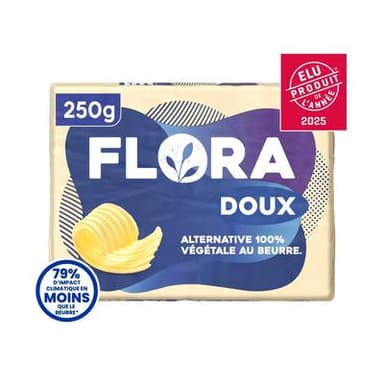 Flora Matière grasse végétale doux à tartiner et à cuire, 250g
