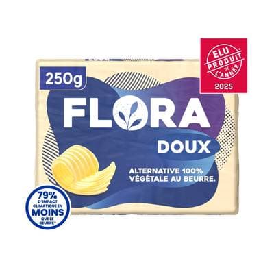 Flora Matière grasse végétale doux à tartiner et à cuire, 250g