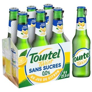 Tourtel Twist au jus de citron sans sucres ajoutés 00°, 6x27,5cl