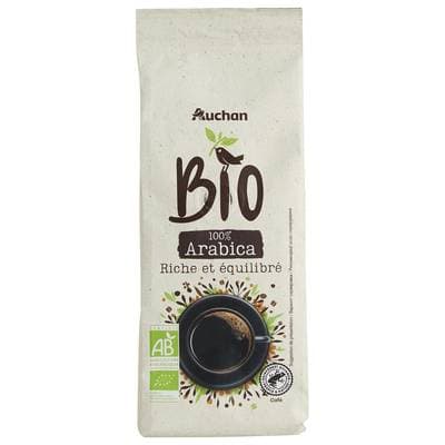 Auchan BIO Café moulu pur arabica bio, 250g