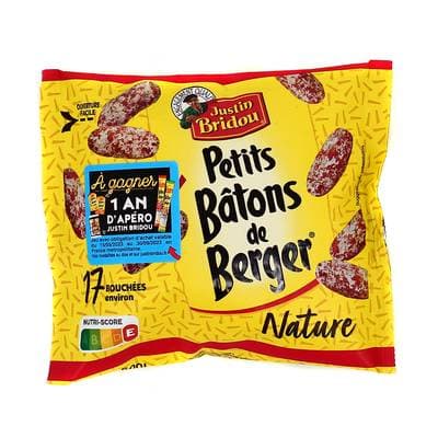 Justin Bridou Petit Bâton de Berger Nature, 100g