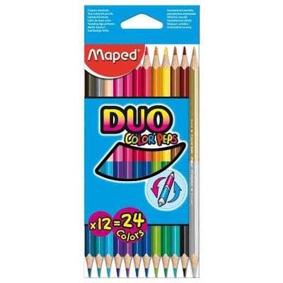 Maped Crayons de couleur Duo, 12  crayons