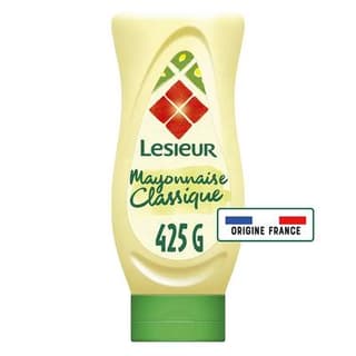 Lesieur Mayonnaise Classique à l'huile de colza en Flacon Souple Squeeze Top Down, 425g