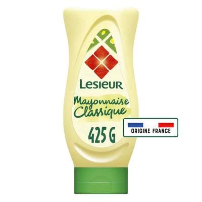 Lesieur Mayonnaise Classique à l'huile de colza en Flacon Souple Squeeze Top Down, 425g
