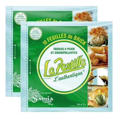 Samia 10 Feuilles de brick La Pastilla, Lot de 2x170g