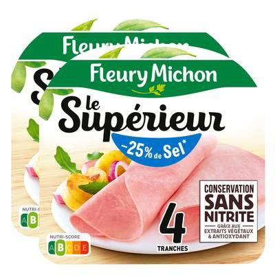 2050000396403 - Fleury Michon - Jambon Supérieur Taux de Sel Réduit Conservation Sans Nitrite
