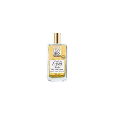 SO'BIO ETIC Huile Sèche Corps Visage Cheveux Argan Bio, 100ml