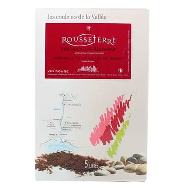 Grignan-Les-Adhemar rouge AOP Rousseterre 13.5°, Bag in box 5L