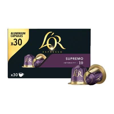 L'or Espresso Café Compatibles Nespresso Supremo Intensité 10, 30 capsules