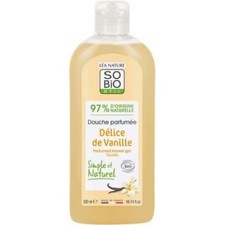 SO'BIO ETIC Gel Douche Parfumée Délice de vanille, 300ml