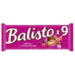 Balisto Barres chocolat et Fruits des bois, 9 barres