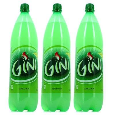 Gini Boisson gazeuse saveur citron, Lot de 3x1,5L