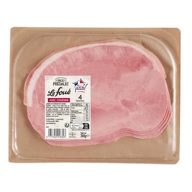 Paul Prédault Le Foué Jambon Supérieur Avec Couenne, 4 tranches - 260g