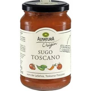 Alnatura Sauce tomate aux courgettes et à l'ail bio- Sugo Toscano en bocal, 340g