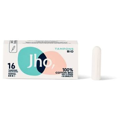 JHO Tampons bio sans applicateur Normal, 16 tampons