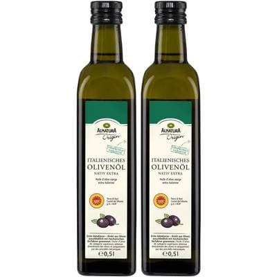 Alnatura Huile olive vierge italie bio, Lot de 2x50cl