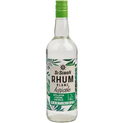 St Simon Rhum blanc Martinique 50°, 1L