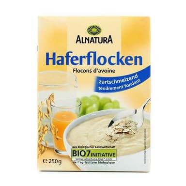 Alnatura Flocons d'Avoine Bio pour Porridge, 250g