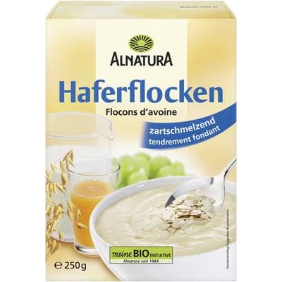 Alnatura Flocons d'Avoine Bio pour Porridge, 250g