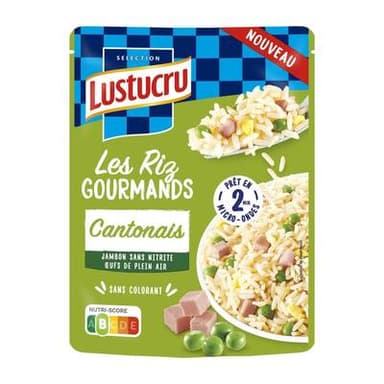 Lustucru Riz Express Cantonais Micro-ondes, 220g