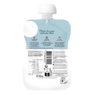 3760262842004 - Popote - Brassé Lait de Chèvre Bio Gourde Dès 6 Mois