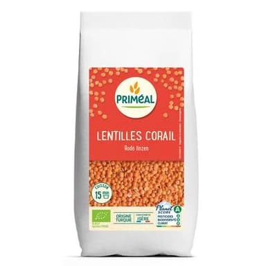 Priméal Lentilles Corail, Bio, 500g