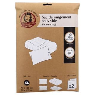 La Ménagère Sacs de rangement sous vide XL, 2 pièces
