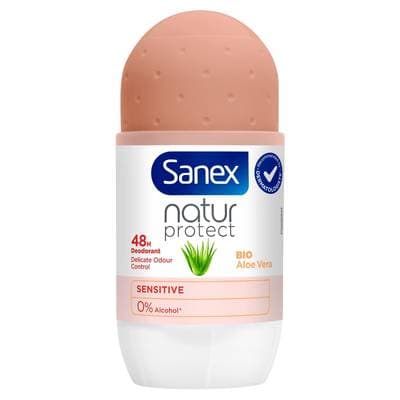 Sanex Déodorant Bille Natur Protect Aloe Vera Bio Peaux Sensibles 48 h, 50ml