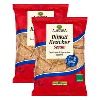 Alnatura Crackers d'épeautre sésame bio, Lot de 2x175g