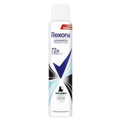 Rexona Déodorant spray invisible aqua 72h anti-traces anti-transpirant, 200ml