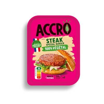 Accro Haché 100% végétal spécial burger, 2x100g