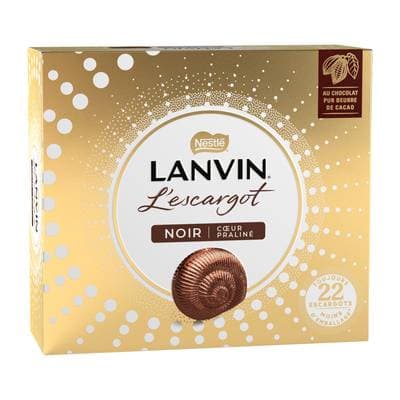 Lanvin Escargot Noir coeur Praliné, 22 bouchées