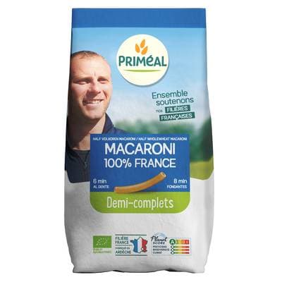 Priméal Macaroni demi complet, bio, 500g