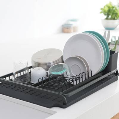 Brabantia Egouttoir à vaisselle Dark Grey, 38 x 49 cm