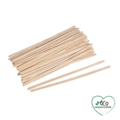 Homea Agitateurs en bois h14cm, 50 agitateurs