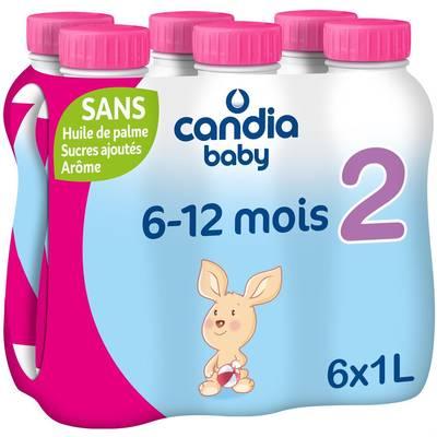  - Candia - Baby - Lait bébé liquide 2ème âge, 6-12 mois
