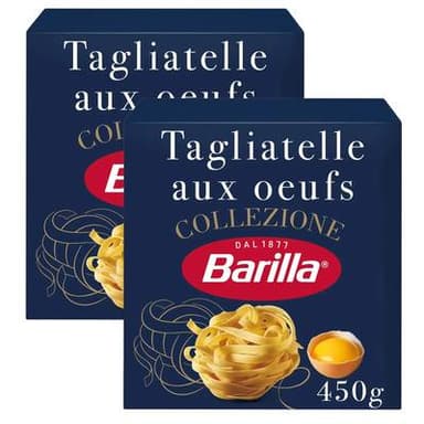 Barilla Collezione Pâtes Tagliatelle aux oeufs, Lot de 2x450g