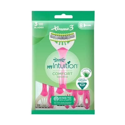 Wilkinson Intuition Rasoir Jetables Femme Peau Sensible Xtreme 3, 8 rasoirs jetables